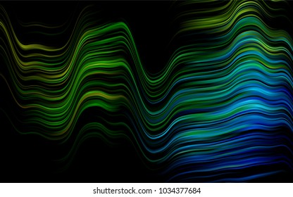Dark Multicolor, Rainbow vector pattern with lamp shapes. Modern gradient abstract illustration with bandy lines. A completely new marble design for your business.