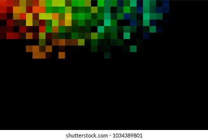 Dark Multicolor, Rainbow vector pattern. Brand-new rectangular template. Shining geometric sample. Repeating theme with rectangular shapes. Texture for your design.