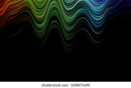 Dark Multicolor, Rainbow vector pattern with bent lines. A completely new color illustration in marble style. Marble design for your web site.
