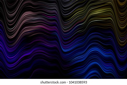 Dark Multicolor, Rainbow vector pattern with bubble shapes. Blurred geometric sample with gradient bubbles.  New composition for your brand book.