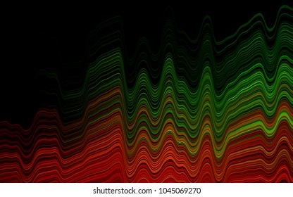 Dark Multicolor, Rainbow vector pattern with liquid shapes. Modern gradient abstract illustration with bandy lines. A completely new marble design for your business.