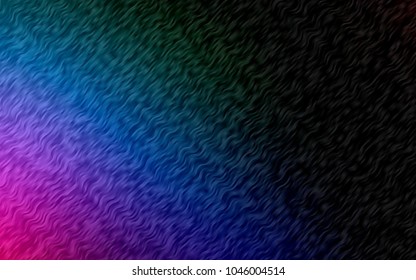 Dark Multicolor, Rainbow vector pattern with liquid shapes. Shining crooked illustration in marble style. Pattern for your business design.