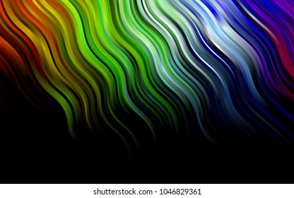 Dark Multicolor, Rainbow vector pattern with bubble shapes. An elegant bright illustration with gradient. A completely new template for your business design.