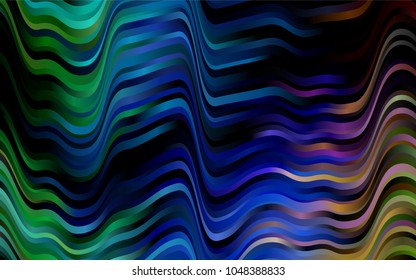 Dark Multicolor, Rainbow vector pattern with lava shapes. Colorful illustration in abstract marble style with gradient. The template for cell phone backgrounds.