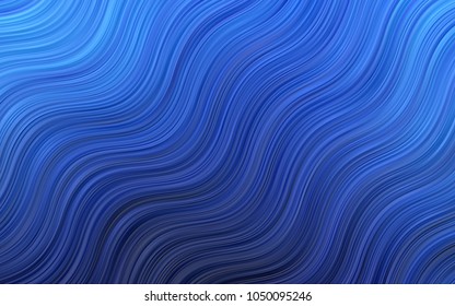 Dark Multicolor, Rainbow vector pattern with bent lines. A sample with blurred bubble shapes. Marble style for your business design.