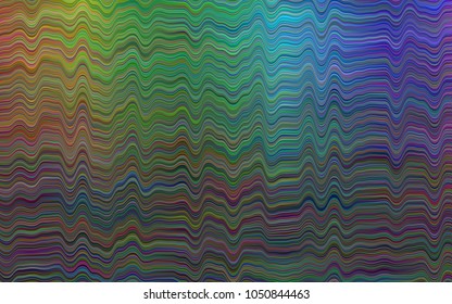 Dark Multicolor, Rainbow vector pattern with bent lines. Brand-new colored illustration in marble style with gradient. The elegant pattern for brand book.