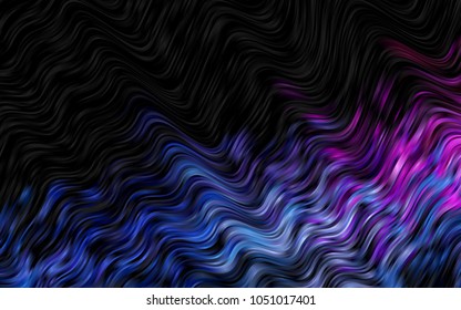 Dark Multicolor, Rainbow vector pattern with lines, ovals. Modern gradient abstract illustration with bandy lines. The best blurred design for your business.