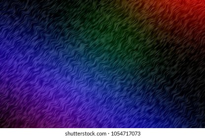 Dark Multicolor, Rainbow vector pattern with lava shapes. A sample with blurred bubble shapes. A completely new template for your business design.