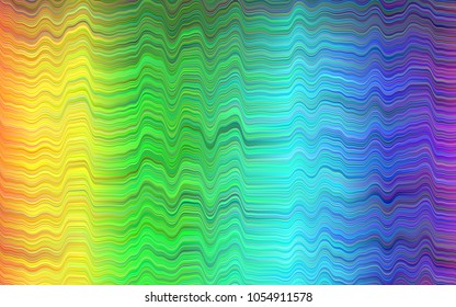 Dark Multicolor, Rainbow vector pattern with lines, ovals. Creative geometric illustration in marble style with gradient. Marble design for your web site.