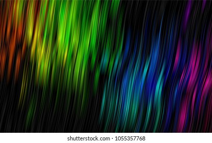 Dark Multicolor, Rainbow vector pattern with lava shapes. Creative geometric illustration in marble style with gradient. A new texture for your  ad, booklets, leaflets.