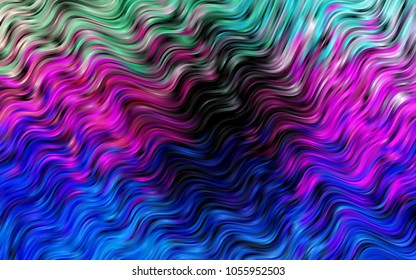 Dark Multicolor, Rainbow vector pattern with bubble shapes. Brand-new colored illustration in marble style with gradient. Textured wave pattern for backgrounds.