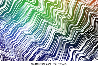 Dark Multicolor, Rainbow vector pattern with lava shapes. Creative illustration in halftone marble style with gradient. The elegant pattern for brand book.