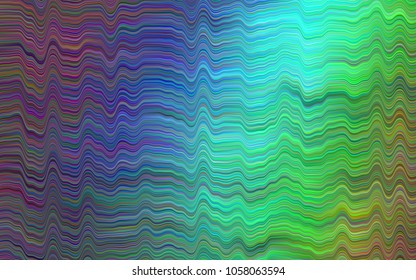 Dark Multicolor, Rainbow vector pattern with lamp shapes. Creative illustration in halftone marble style with gradient. The elegant pattern for brand book.