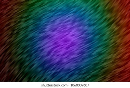 Dark Multicolor, Rainbow vector pattern with lines, ovals. Brand-new colored illustration in marble style with gradient. Pattern for your business design.