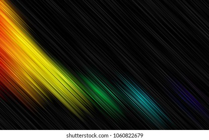 Dark Multicolor, Rainbow vector pattern with narrow lines. Modern geometrical abstract illustration with staves. The template can be used as a background.