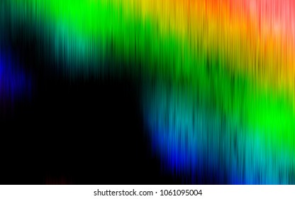 Dark Multicolor, Rainbow vector pattern with narrow lines. Lines on blurred abstract background with gradient. Best design for your ad, poster, banner.