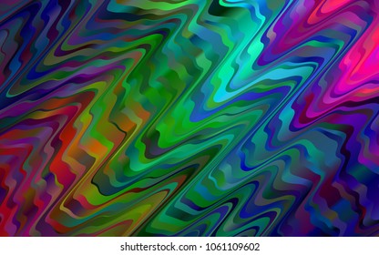 Dark Multicolor, Rainbow vector pattern with lamp shapes. A sample with blurred bubble shapes. New composition for your brand book.