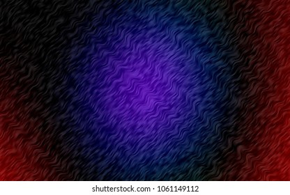 Dark Multicolor, Rainbow vector pattern with bent ribbons. An elegant bright illustration with gradient. A completely new marble design for your business.