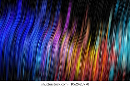 Dark Multicolor, Rainbow vector pattern with lines, ovals. Creative illustration in halftone marble style with gradient. A completely new marble design for your business.