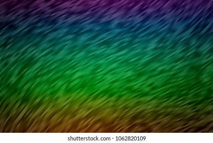 Dark Multicolor, Rainbow vector pattern with lamp shapes. Shining illustration, which consist of blurred lines, circles. Marble style for your business design.