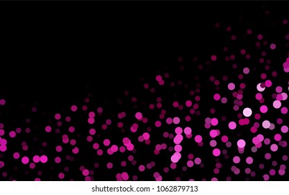 Dark Multicolor, Rainbow vector pattern with colored spheres. Geometric sample of repeating circles on white background in halftone style.