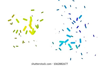 Dark Multicolor, Rainbow vector pattern with rounded lines. Shining colored illustration with rounded stripes. Best design for your ad, poster, banner.