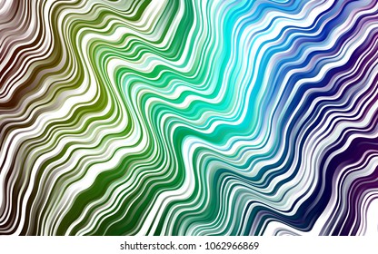 Dark Multicolor, Rainbow vector pattern with liquid shapes. Blurred geometric sample with gradient bubbles.  Textured wave pattern for backgrounds.