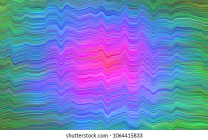 Dark Multicolor, Rainbow vector pattern with lamp shapes. Colorful abstract illustration with gradient lines. A new texture for your  ad, booklets, leaflets.