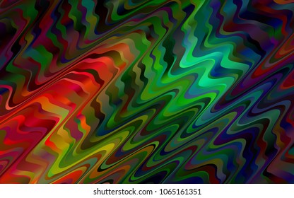 Dark Multicolor, Rainbow vector pattern with lamp shapes. Geometric illustration in marble style with gradient.  New composition for your brand book.