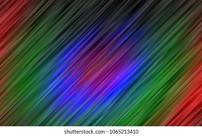 Dark Multicolor, Rainbow vector pattern with curved circles. Colorful illustration in abstract marble style with gradient. Marble design for your web site.