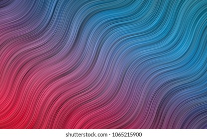 Dark Multicolor, Rainbow vector pattern with lines, ovals. An elegant bright illustration with gradient. A completely new template for your business design.