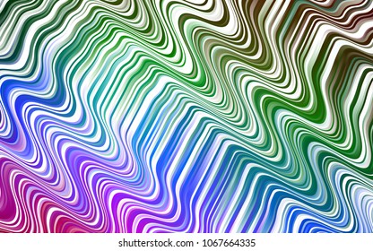 Dark Multicolor, Rainbow vector pattern with lamp shapes. Geometric illustration in marble style with gradient.  Textured wave pattern for backgrounds.