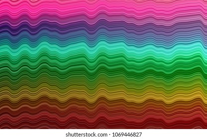 Dark Multicolor, Rainbow vector pattern with bubble shapes. An elegant bright illustration with gradient. Marble style for your business design.