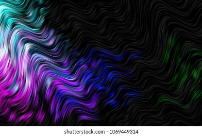 Dark Multicolor, Rainbow vector pattern with curved circles. A completely new color illustration in marble style. A completely new marble design for your business.