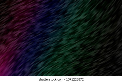 Dark Multicolor, Rainbow vector pattern with bent ribbons. Creative illustration in halftone marble style with gradient. A new texture for your  ad, booklets, leaflets.