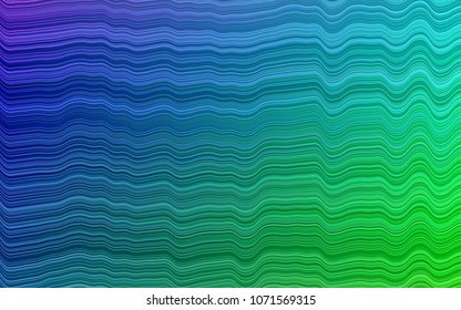 Dark Multicolor, Rainbow vector pattern with lava shapes. Modern gradient abstract illustration with bandy lines. Pattern for your business design.