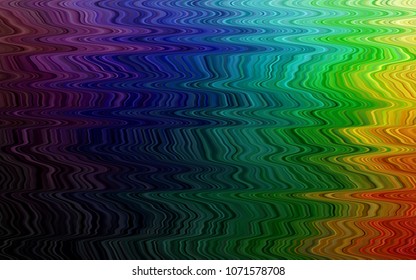 Dark Multicolor, Rainbow vector pattern with lava shapes. Brand-new colored illustration in marble style with gradient. Marble design for your web site.