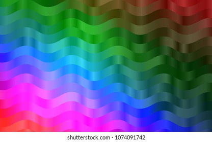Dark Multicolor, Rainbow vector pattern with liquid shapes. Creative illustration in halftone marble style with gradient. Textured wave pattern for backgrounds.