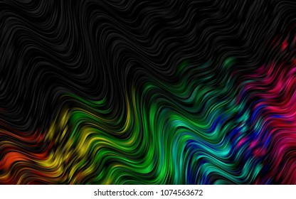 Dark Multicolor, Rainbow vector pattern with bubble shapes. A sample with blurred bubble shapes. Brand-new design for your ads, poster, banner.