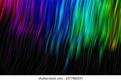 Dark Multicolor, Rainbow vector pattern with lamp shapes. Geometric illustration in marble style with gradient.  A new texture for your  ad, booklets, leaflets.