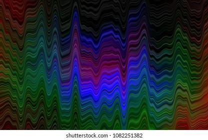 Dark Multicolor, Rainbow vector pattern with lamp shapes. Colorful illustration in abstract marble style with gradient. The elegant pattern for brand book.