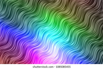 Dark Multicolor, Rainbow vector pattern with lava shapes. An elegant bright illustration with gradient. Pattern for your business design.