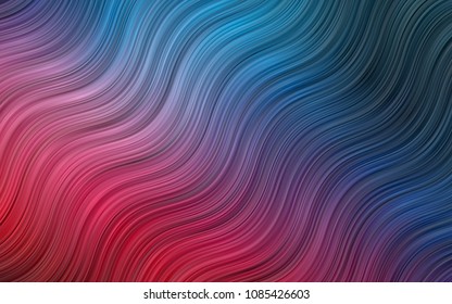 Dark Multicolor, Rainbow vector pattern with curved circles. A sample with blurred bubble shapes. A completely new template for your business design.