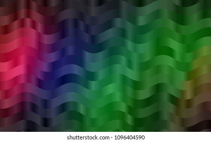 Dark Multicolor, Rainbow vector pattern with bubble shapes. Colorful abstract illustration with gradient lines. The elegant pattern for brand book.