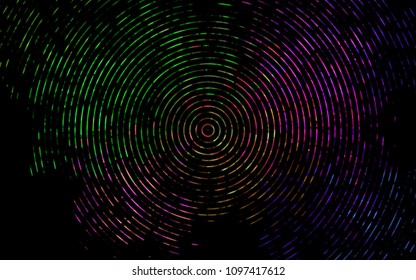 Dark Multicolor, Rainbow vector pattern with bubble shapes. A vague circumflex abstract illustration with gradient. The template for cell phone backgrounds.