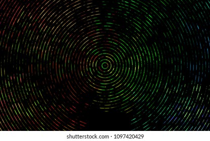 Dark Multicolor, Rainbow vector pattern with lava shapes. Blurred geometric sample with gradient bubbles.  Pattern for your business design.