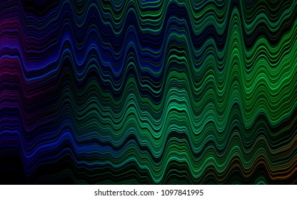 Dark Multicolor, Rainbow vector pattern with lava shapes. Shining crooked illustration in marble style. Textured wave pattern for backgrounds.