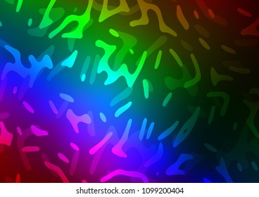 Dark Multicolor, Rainbow vector pattern with lamp shapes. A vague circumflex abstract illustration with gradient. The elegant pattern for brand book.