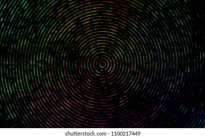 Dark Multicolor, Rainbow vector pattern with bent ribbons. Geometric illustration in marble style with gradient.  New composition for your brand book.