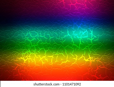 Dark Multicolor, Rainbow vector pattern with curved circles. Geometric illustration in marble style with gradient.  The elegant pattern for brand book.